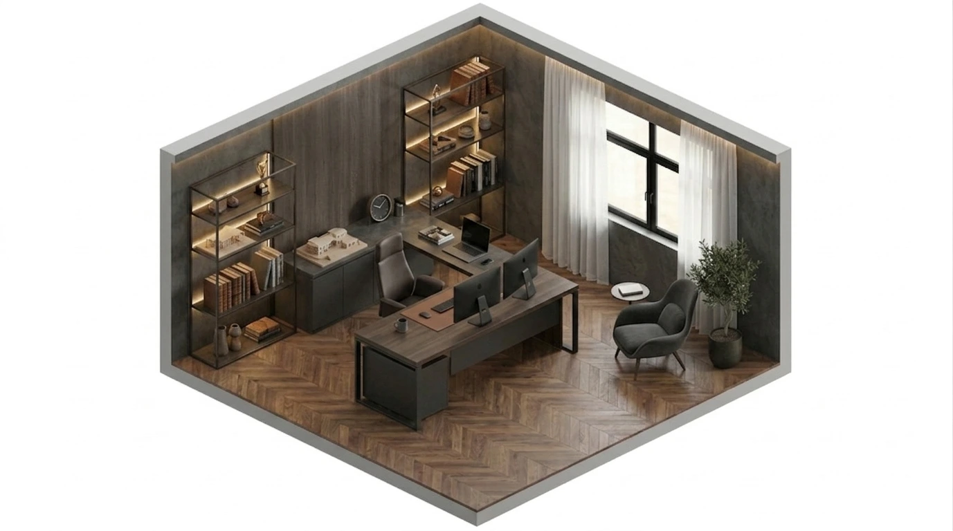 Studio / Home Office – progetta il tuo ufficio in casa online