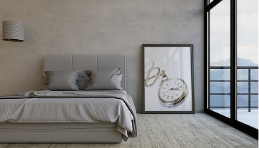 Modellazione 3D e rendering 3D – interior design della camera da letto